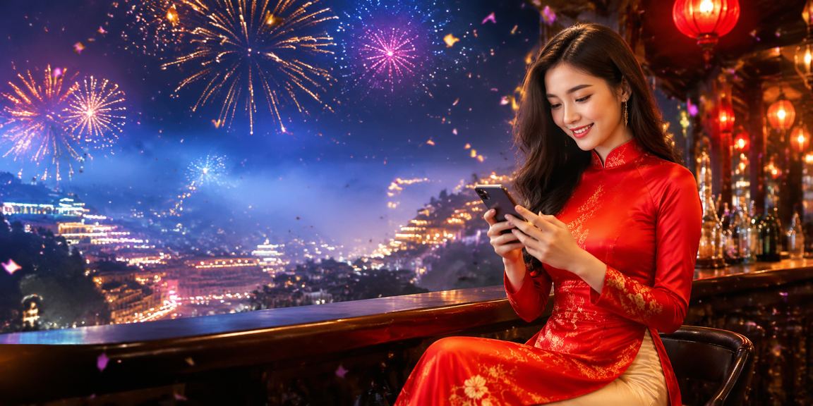 Người dùng mở app cược thể thao trên điện thoại tại vùng núi Sa Pa